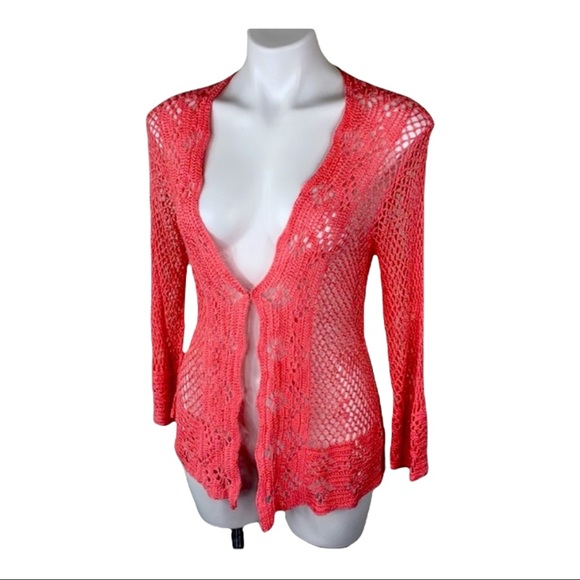 Victoria’s Secret Knit Pink Bell Sleeve Blouse knit - Picture 1 of 13